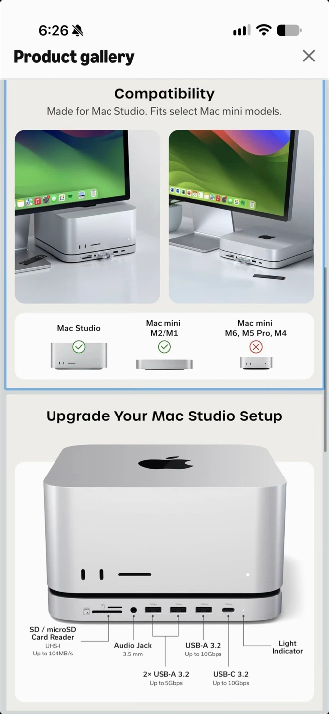 Satechi Mac studio hub/stand - photo 5