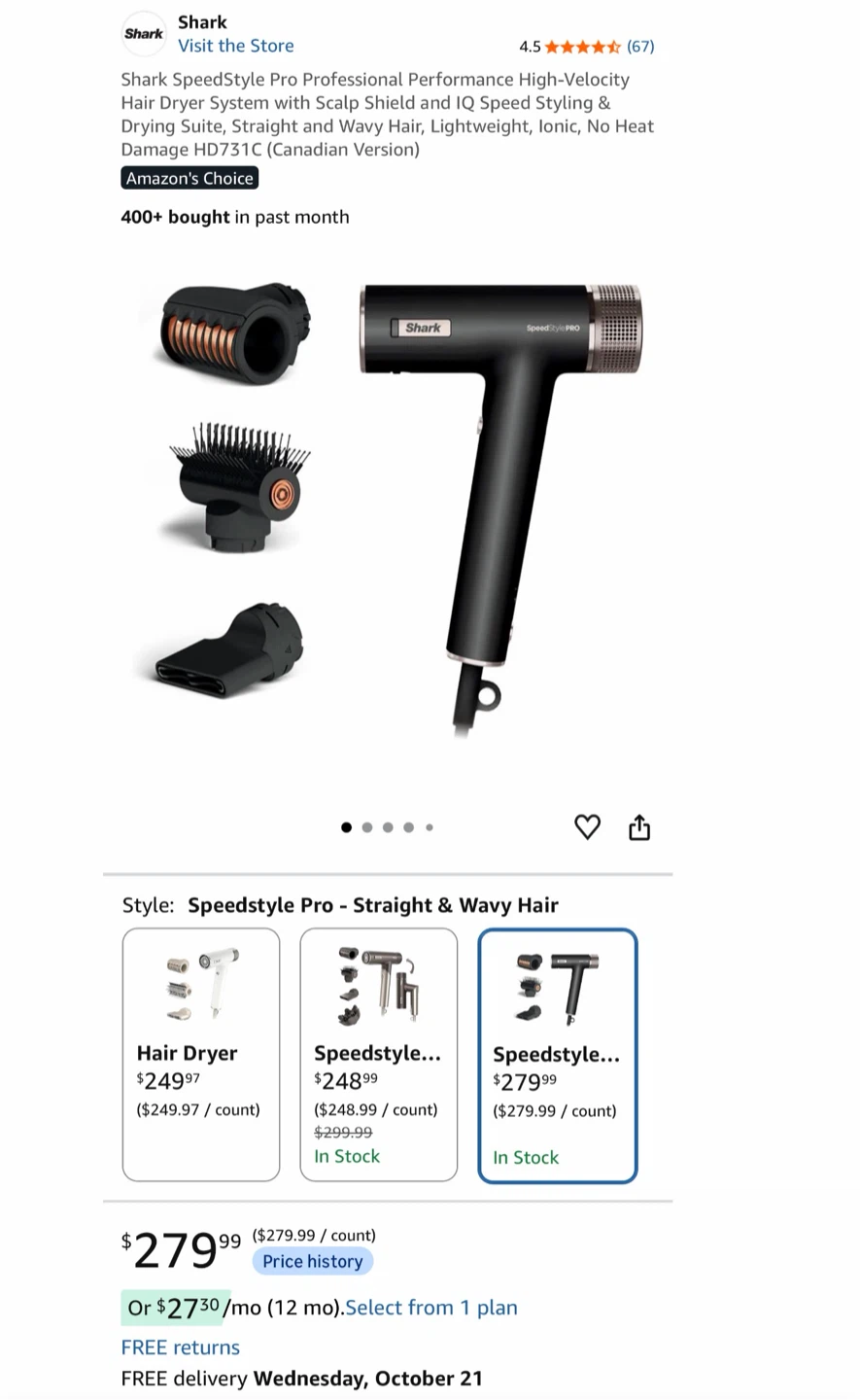 Shark SpeedStyle PRO Hair Dryer System