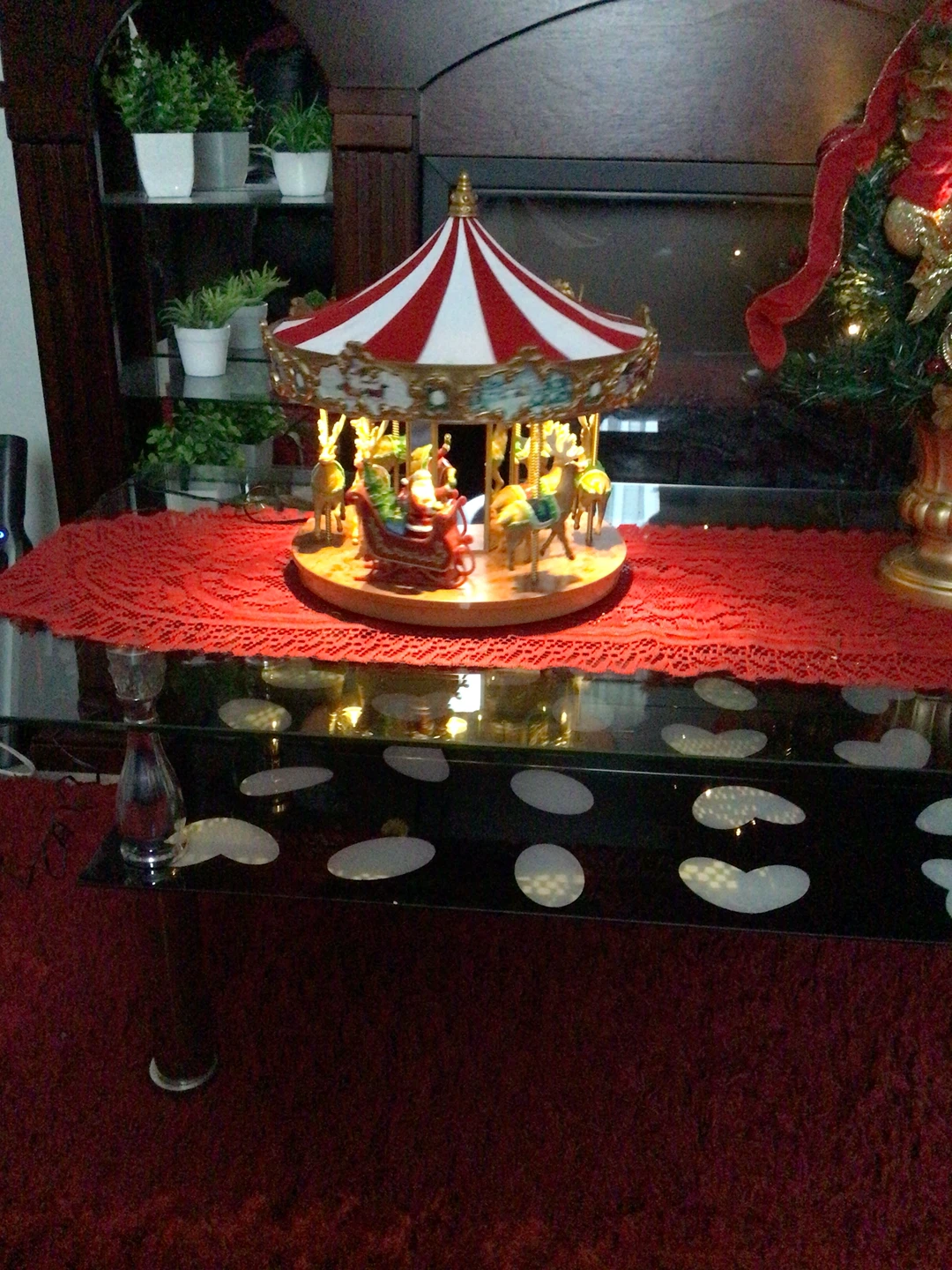 Christmas carousel and topiary mini tree - photo 2