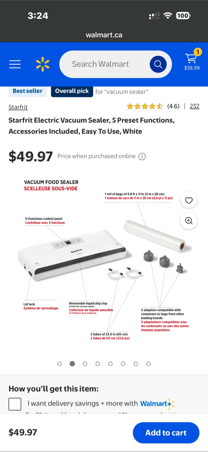 Starfrit Electric Vacuum Sealer - photo 3