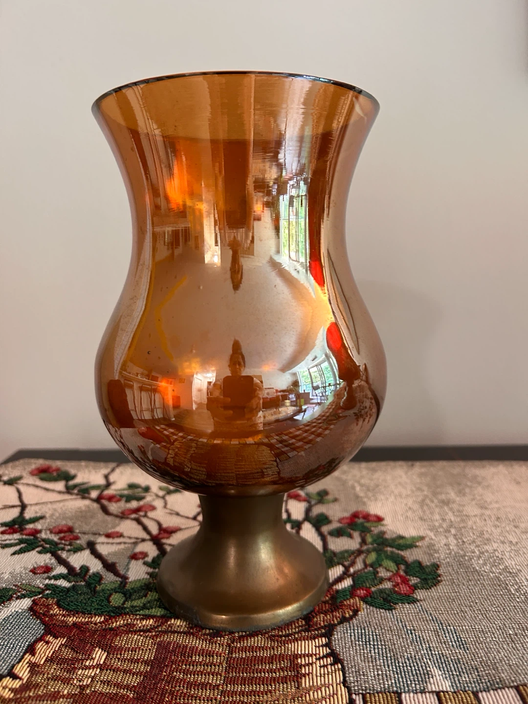 Amber Mercury Glass Vase - photo 2