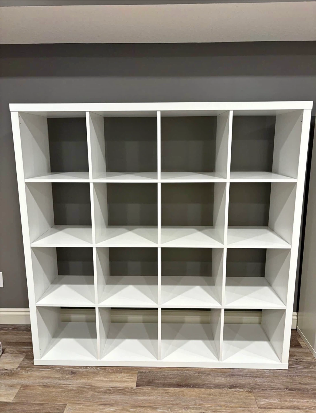 IKEA KALLAX white shelf 4x4