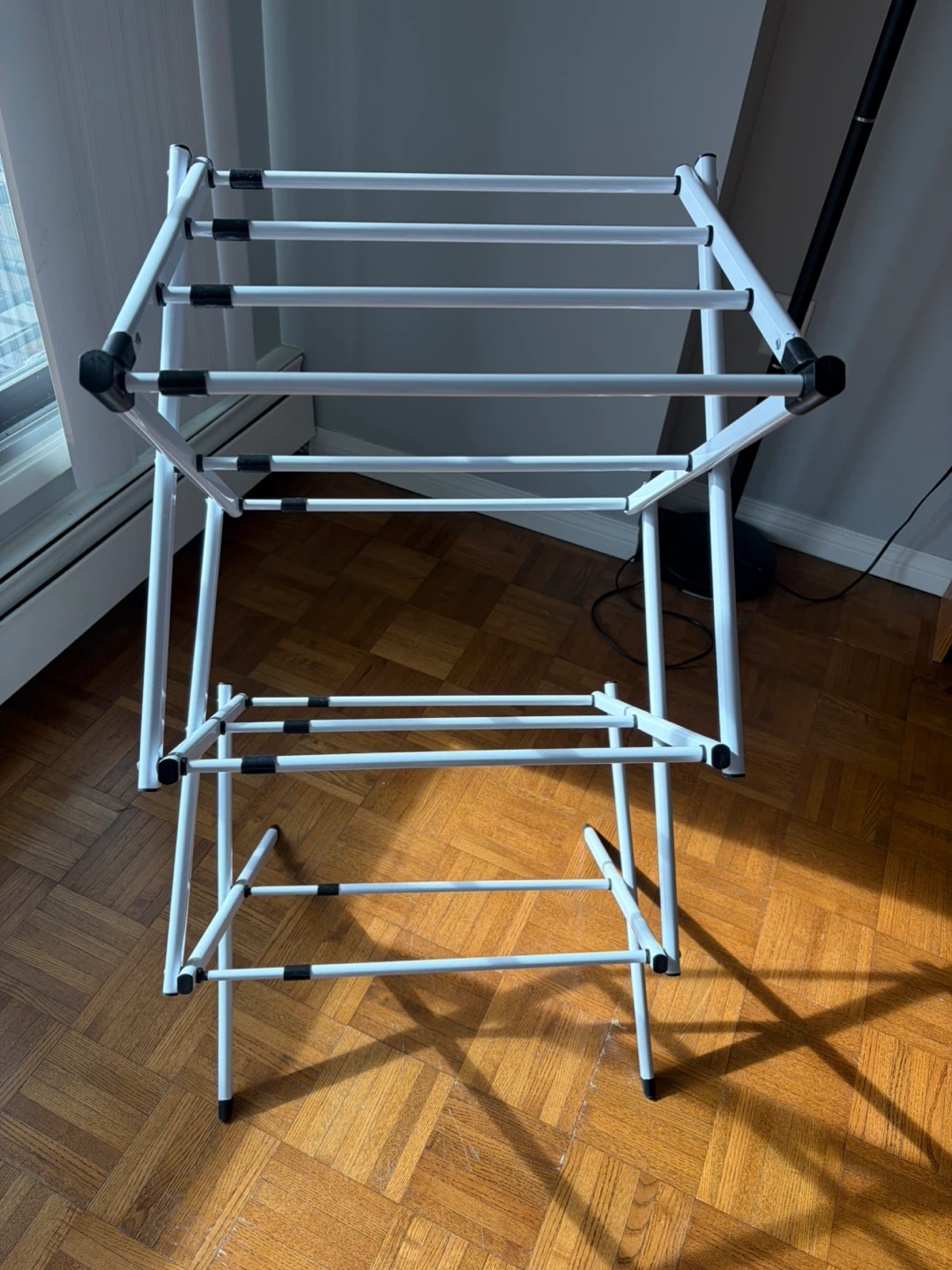 White Metal Laundry Drying Rack
