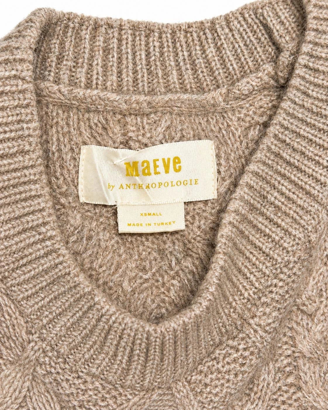 Maeve by Anthropologie Floral Cable Knit Sweater - photo 3