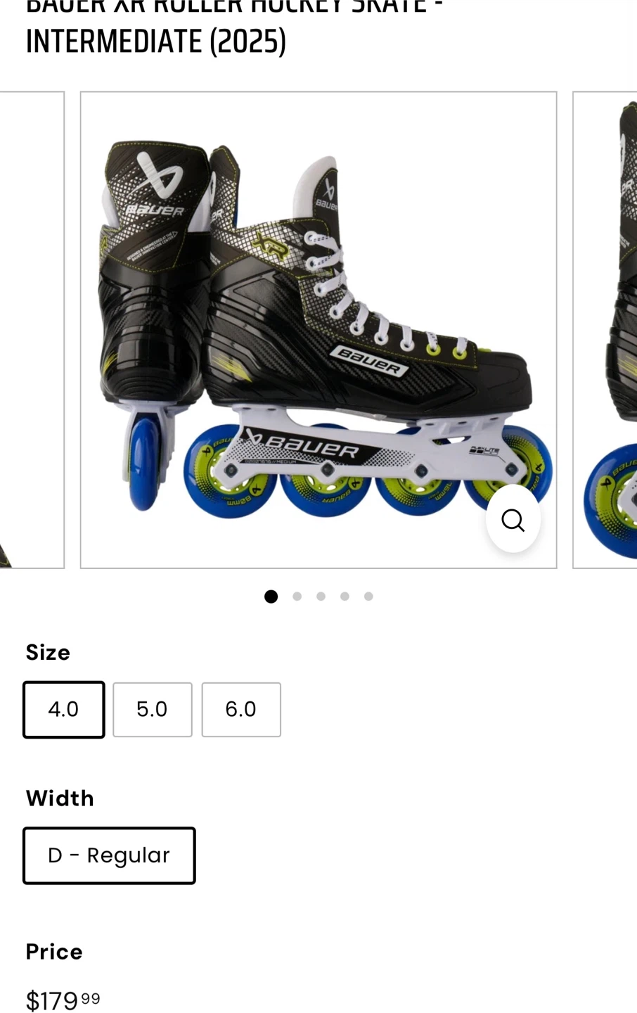 Bauer XR Roller Hockey Skates - Intermediate