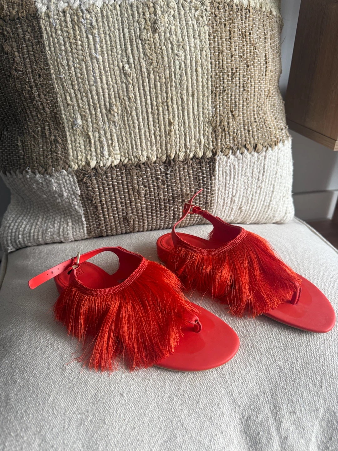 H&M Orange Fringe Sandals