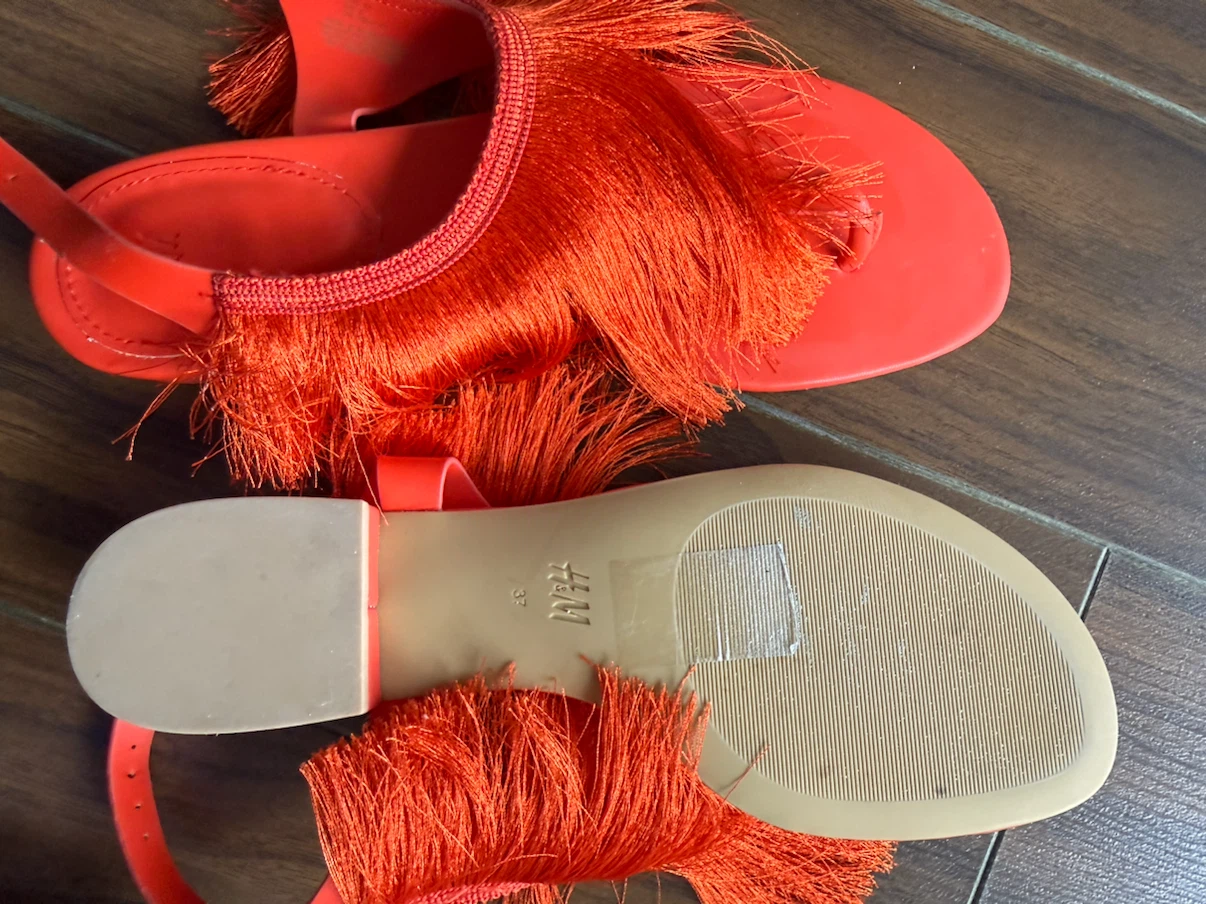 H&M Orange Fringe Sandals - photo 5