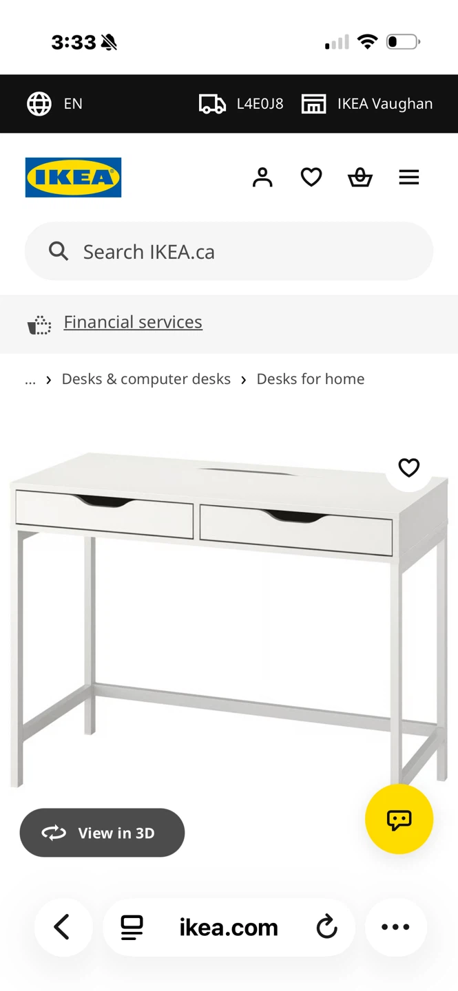 IKEA MICKE Desk in White