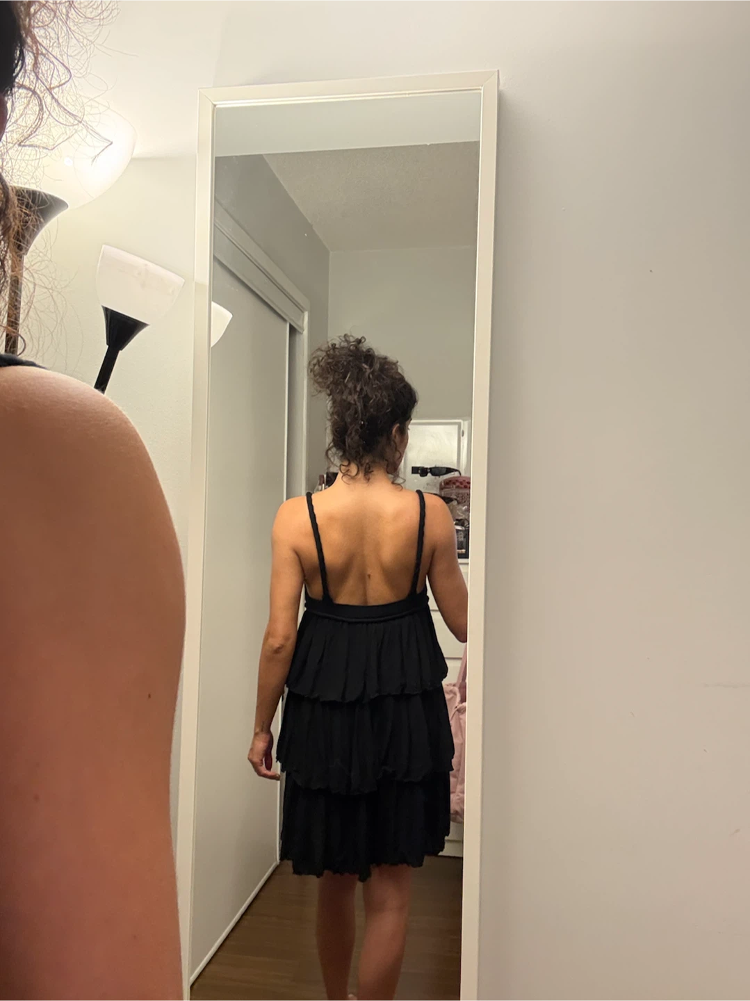 Zara black tiered mini dress - photo 2
