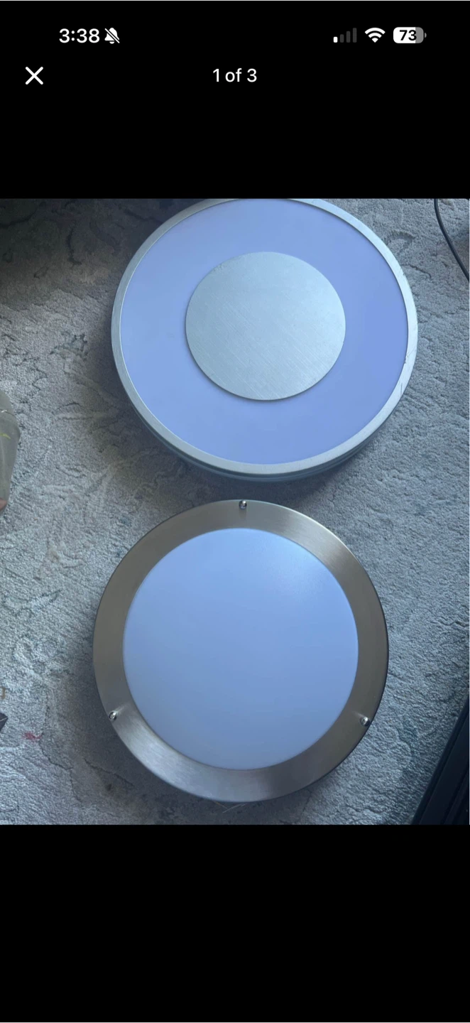 Two Flush Mount Ceiling Lights