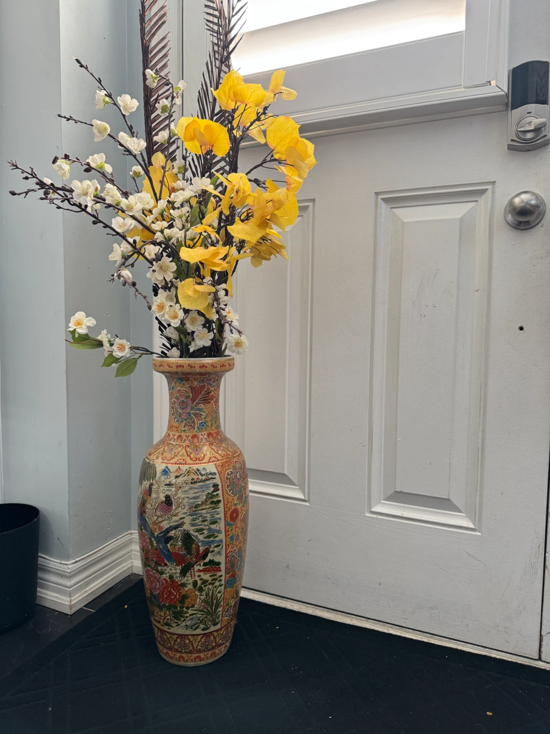 Large Decorative Oriental Style Floor Vase