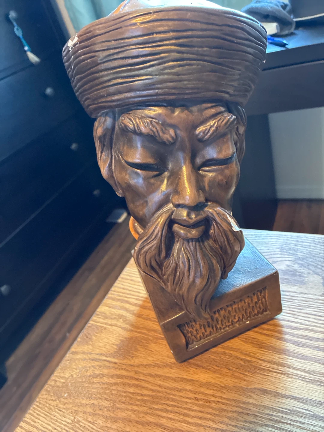 Vintage Asian Figurine Head Bookends - photo 2