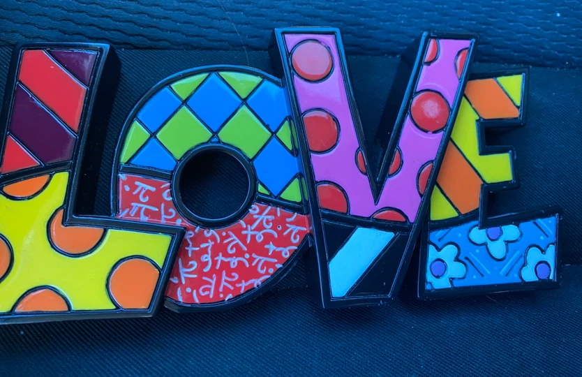 Romero Britto LOVE Word Figurine