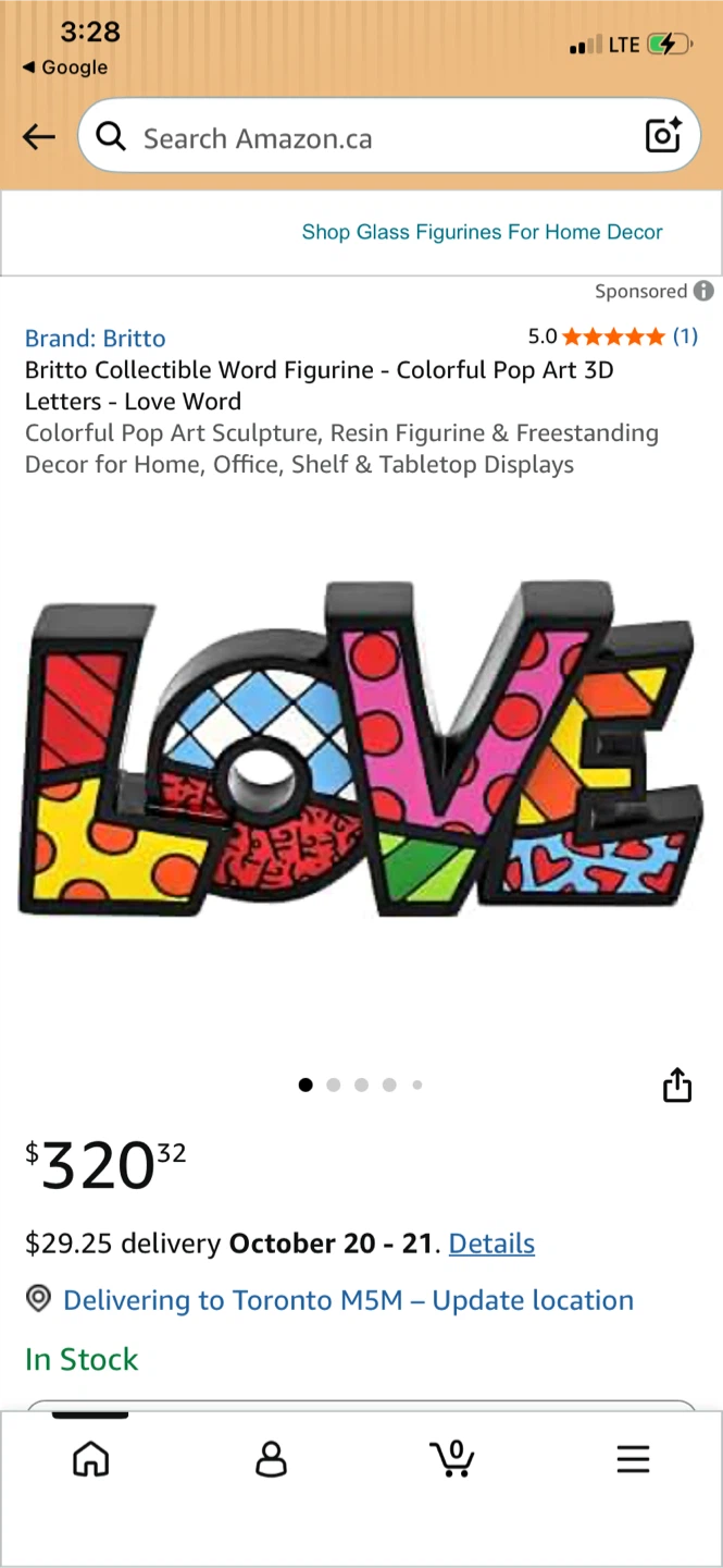 Romero Britto LOVE Word Figurine - photo 3
