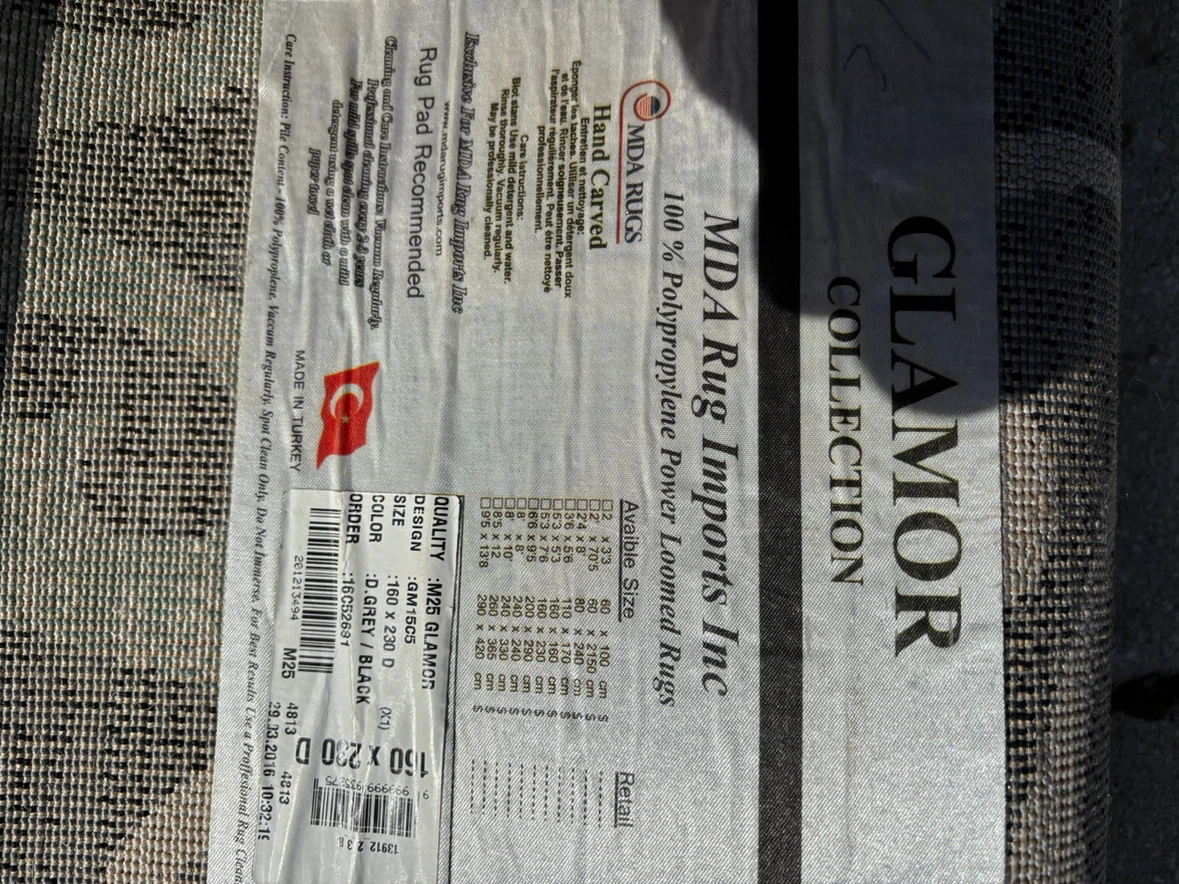 Valued $200 MDA Rugs Glamor Collection Area Rug like new - photo 3