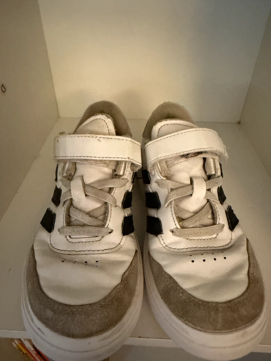 Size 13 boys Adidas Velcro ru Ning shoes - photo 3