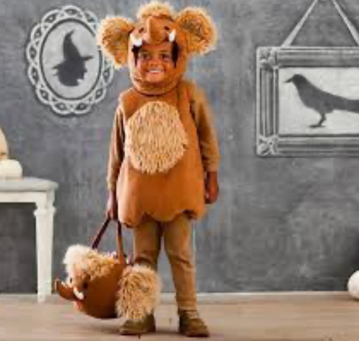 Pottery barn Toddler Mammoth Halloween Costume
