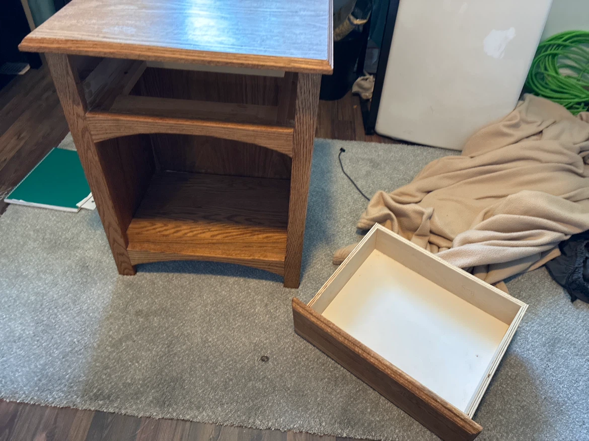 Wooden Nightstand with One Drawer - photo 5