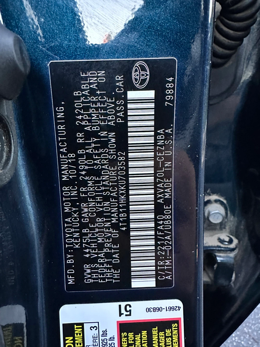 2019 Toyota Camry LE - photo 5