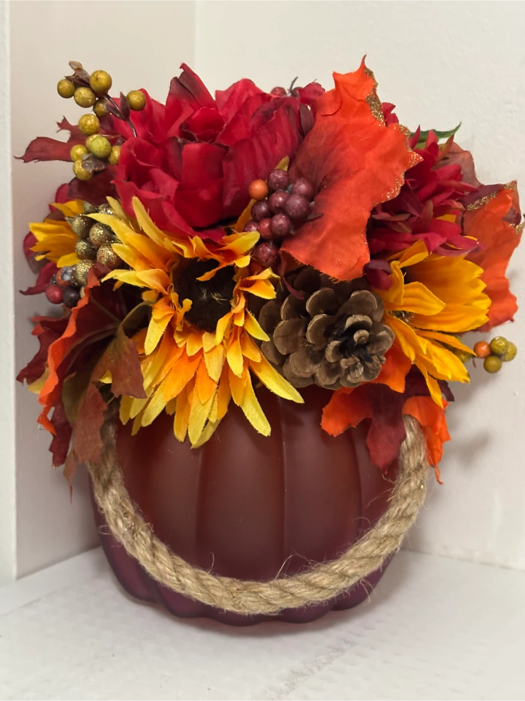 Autumn Pumpkin Floral Arrangement
