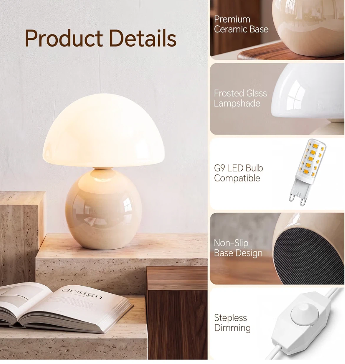 Small Mushroom Table Lamp - photo 4