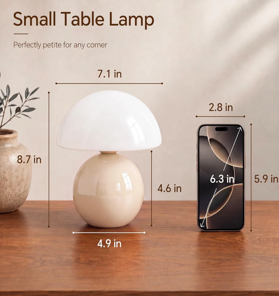 Small Mushroom Table Lamp - photo 5