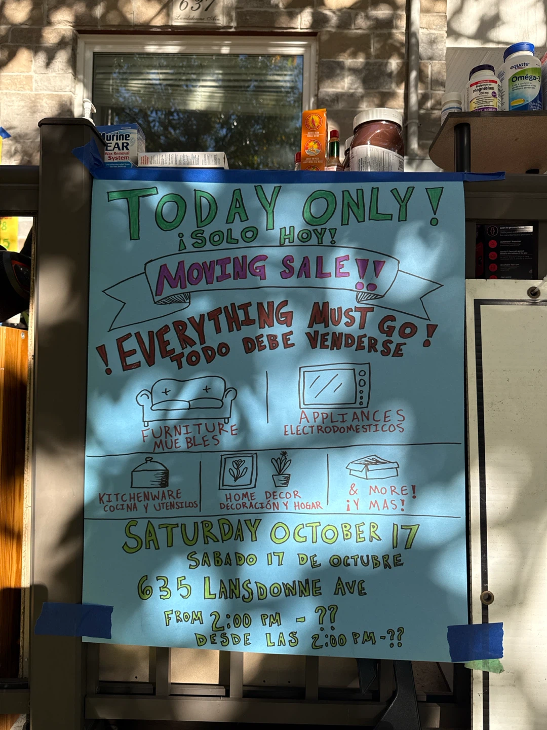 Moving sale! Everything must go!
