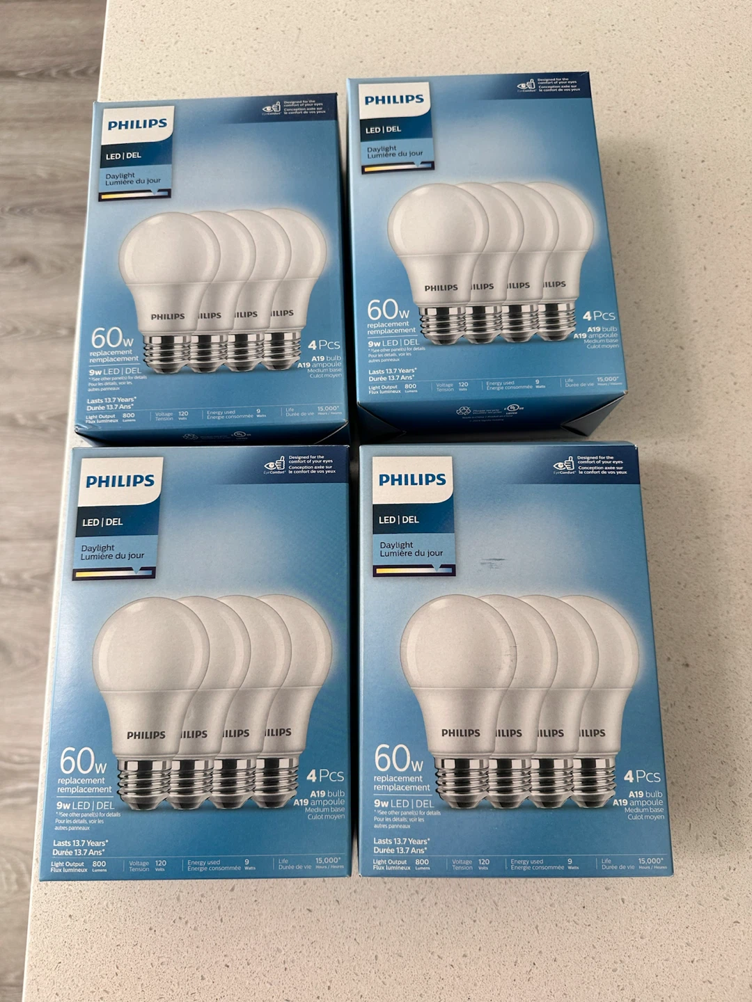 Philips Daylight Non Dimmable(5000K)- 16 Count 4 packs