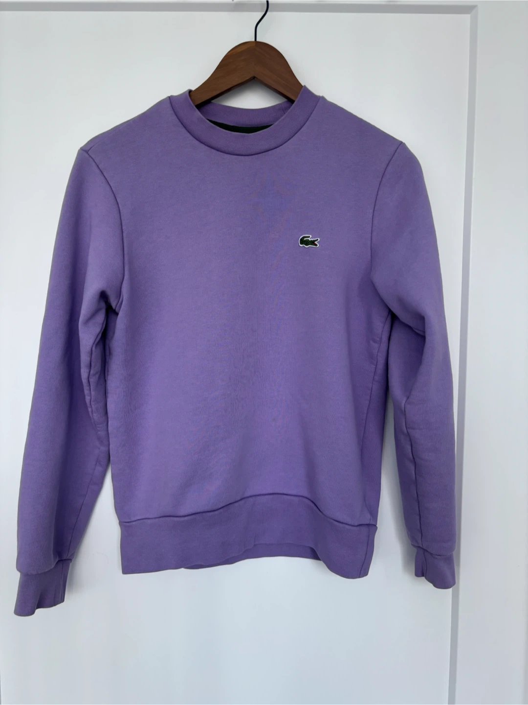 Lacoste purple fleece sweater