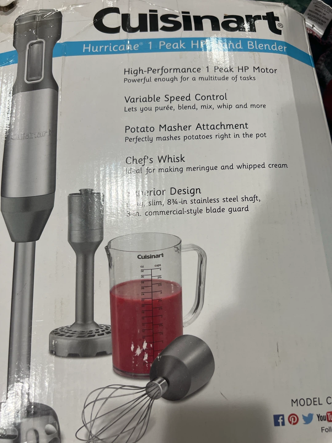 Cuisinart Hurricane 1 Peak HP Hand Blender