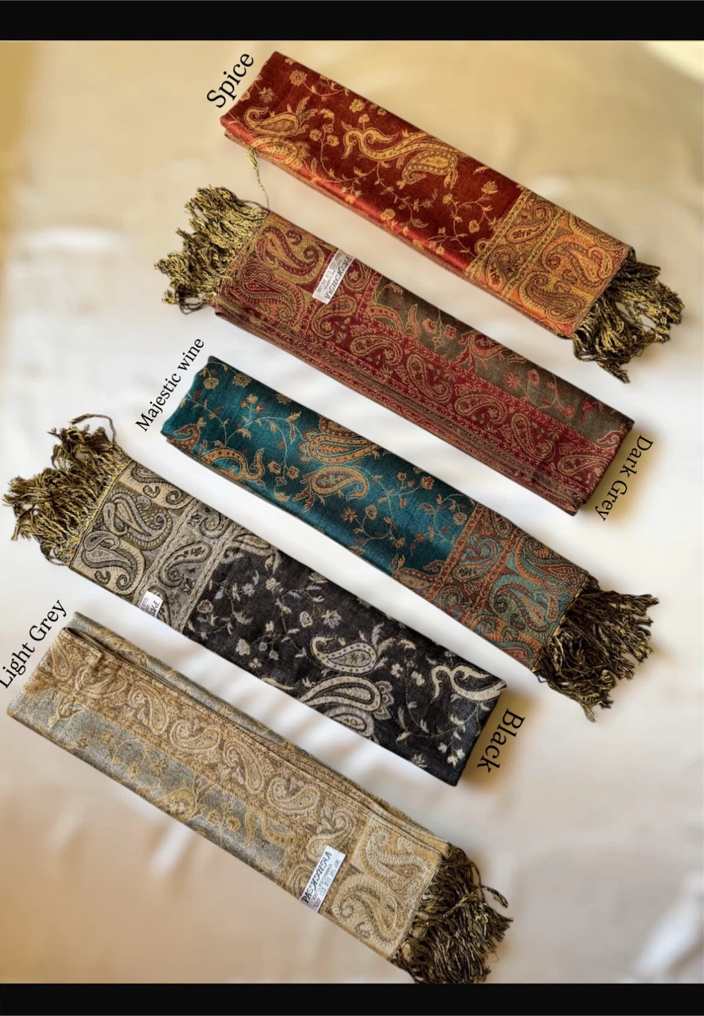 Pashmina Scarves - 10 Colours - photo 2