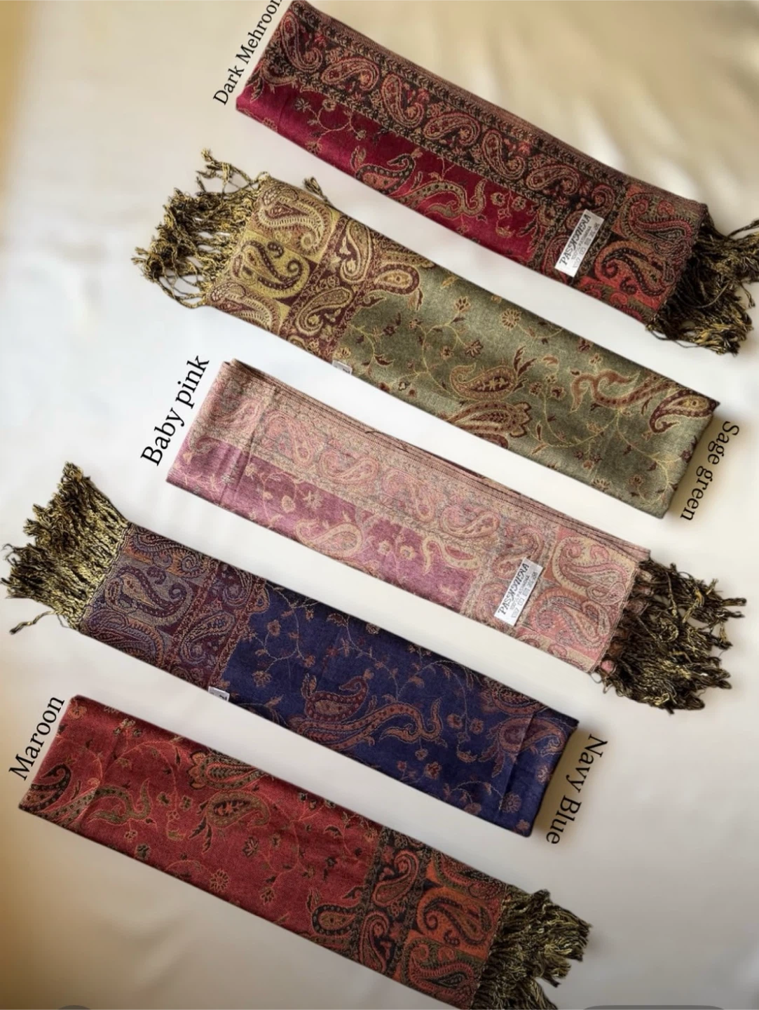 Pashmina Scarves - 10 Colours - photo 3
