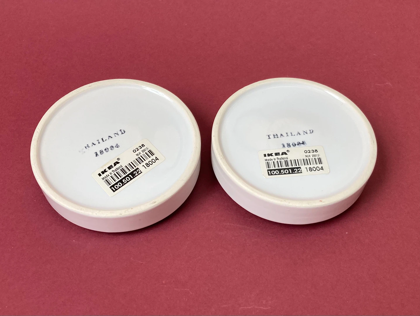 Pair of vintage IKEA Light Blue Stoneware Candle Holders - photo 3