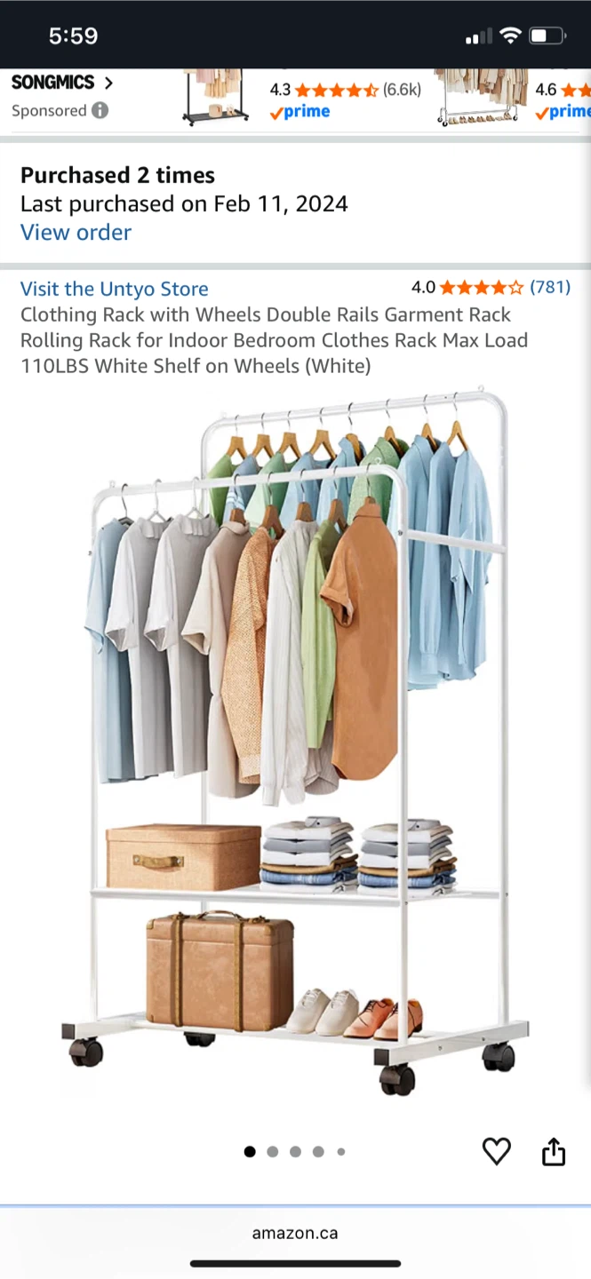 metal clothes rack