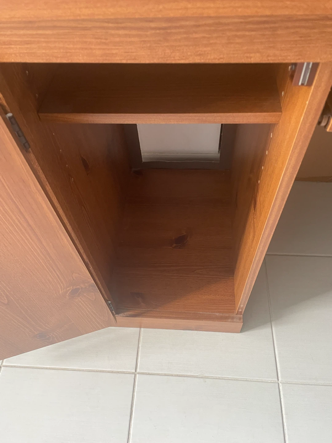 Wooden computer desk with hutch - photo 5