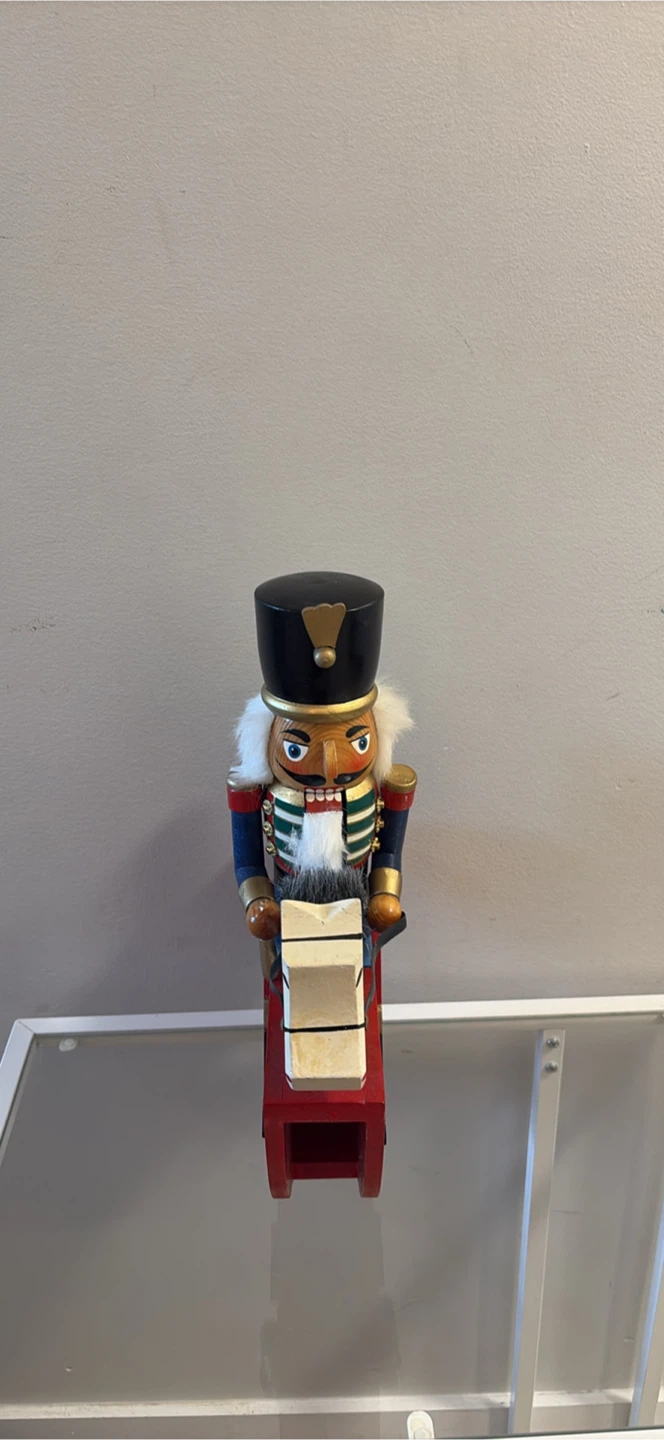 Wooden Rocking Horse Nutcracker Decoration 15x11x2.5 inches - photo 3
