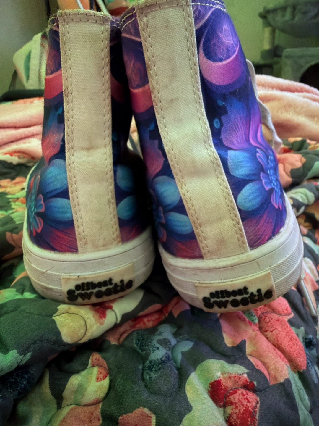 Offbeat Sweetie High-Top Floral Sneakers - photo 3