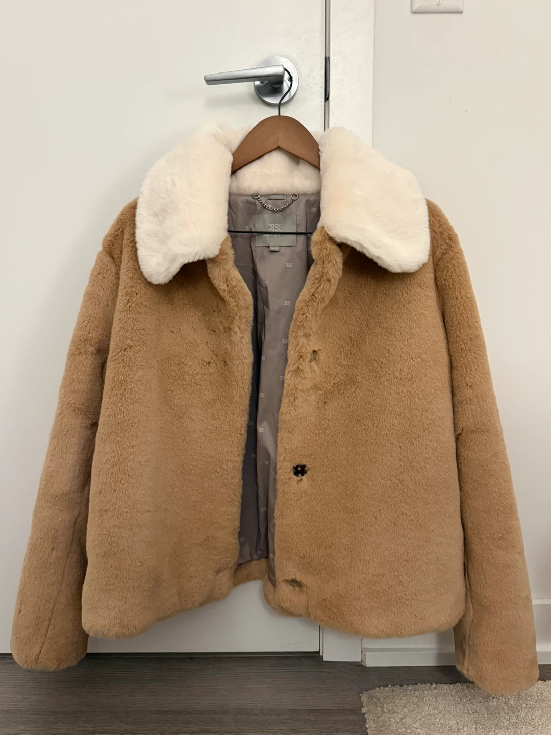 Soia & Kyo Faux Fur Jacket - Camel