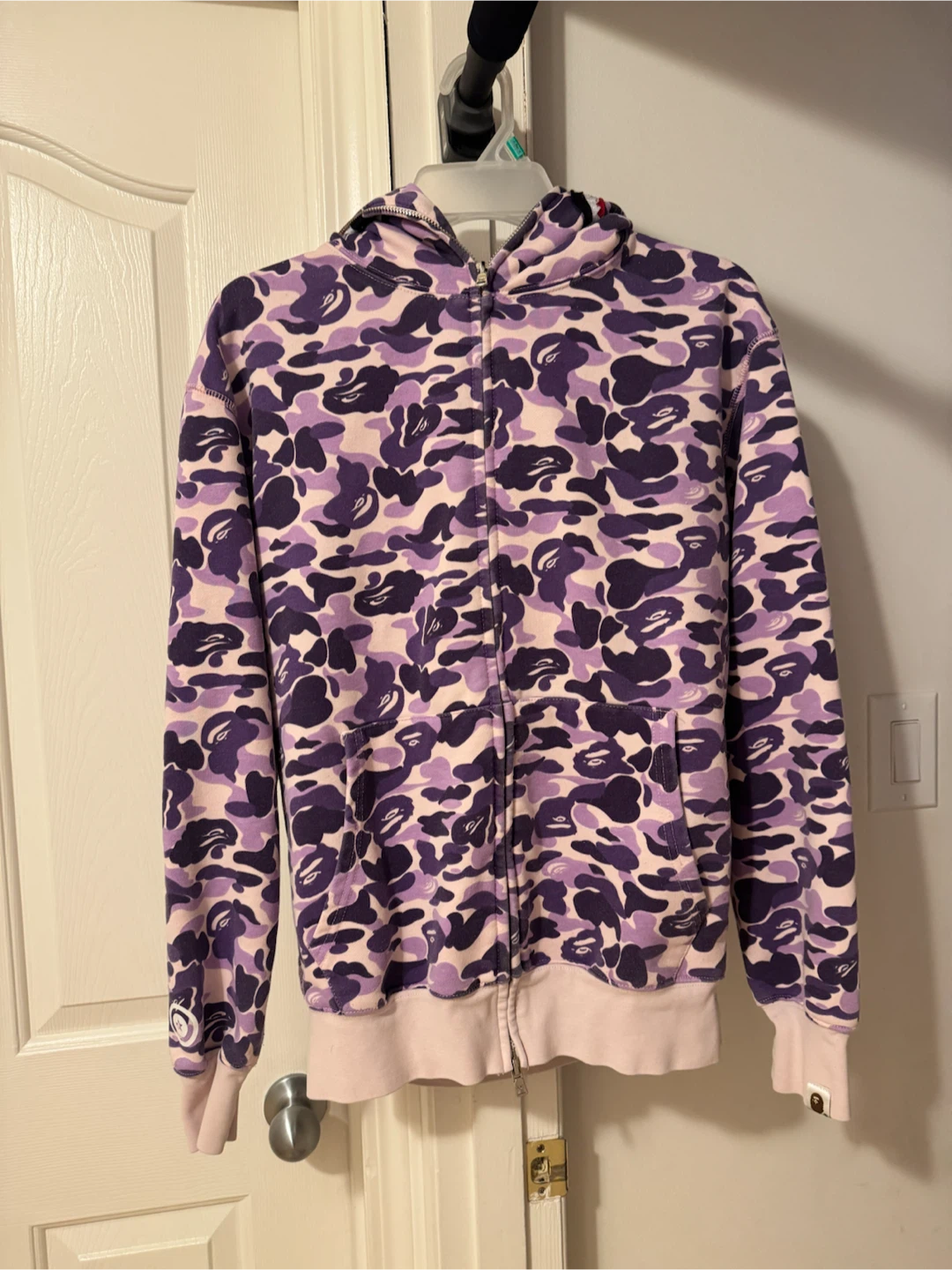 A Bathing Ape Purple Camo Shark Hoodie