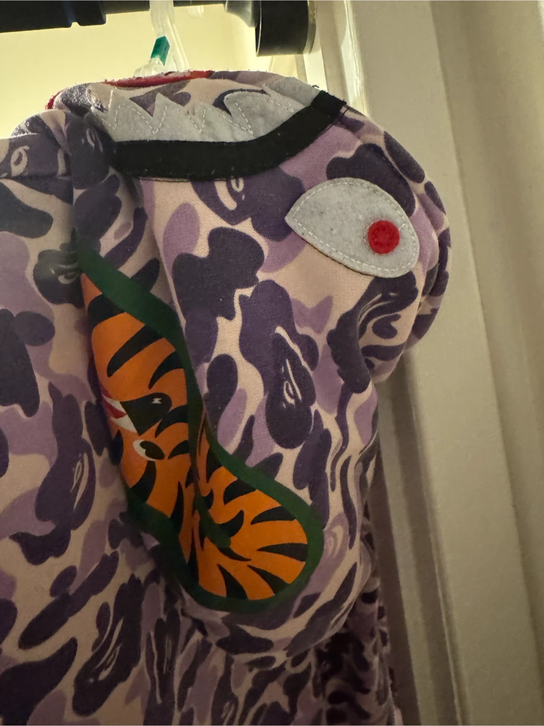 A Bathing Ape Purple Camo Shark Hoodie - photo 5