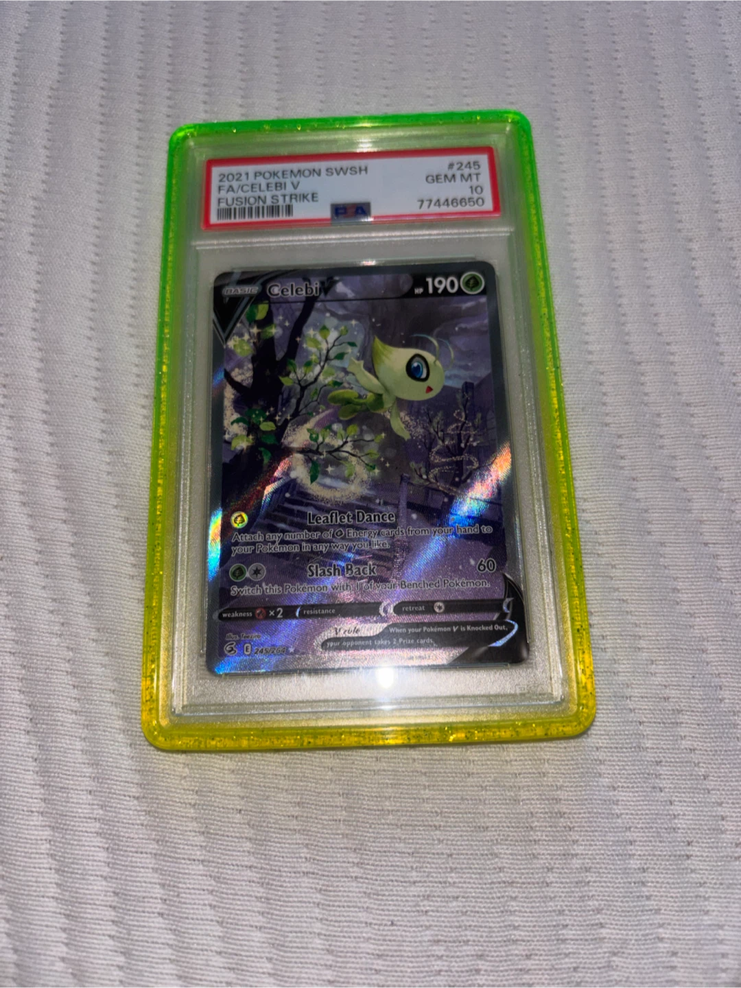PSA 10 Celebi V Full Art Fusion Strike Pokémon Card