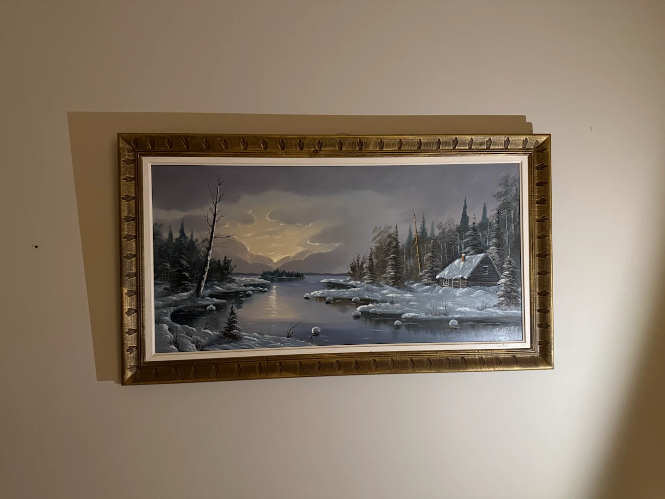 Set of two vintage landscape oil paintings