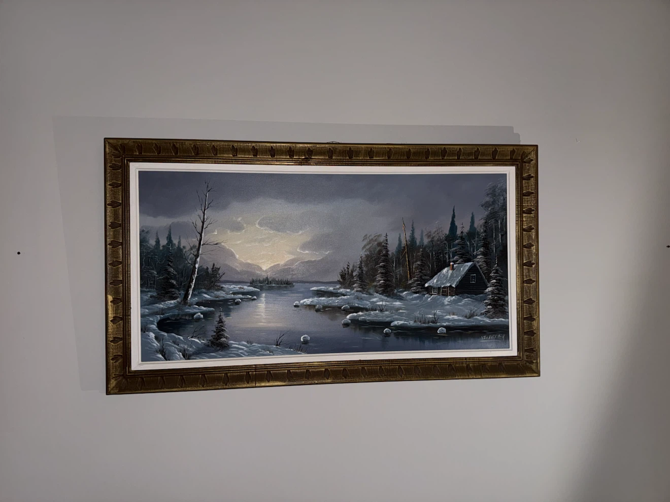 Set of two vintage landscape oil paintings - photo 2