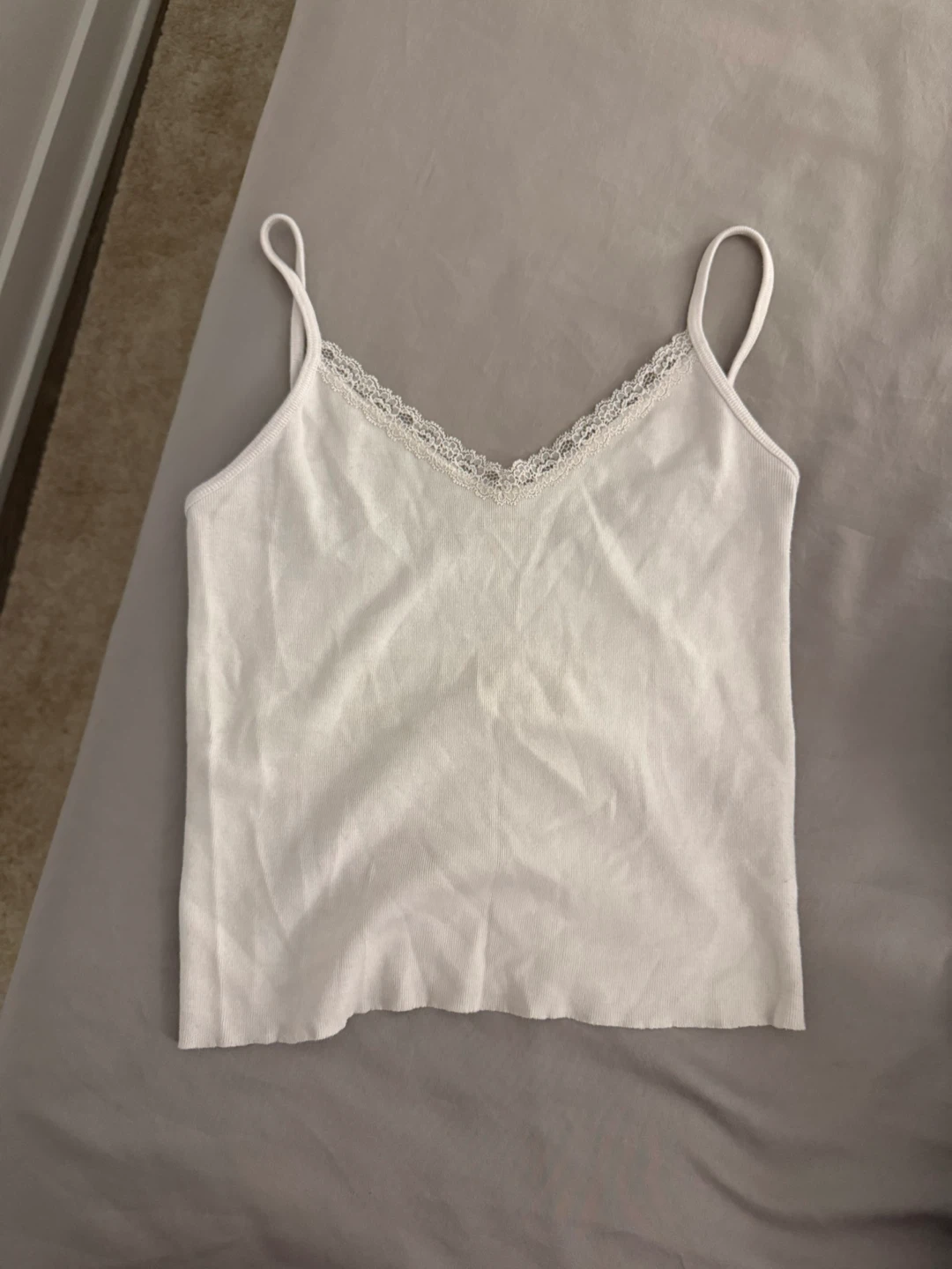 Brandy Melville White Lace Camisole