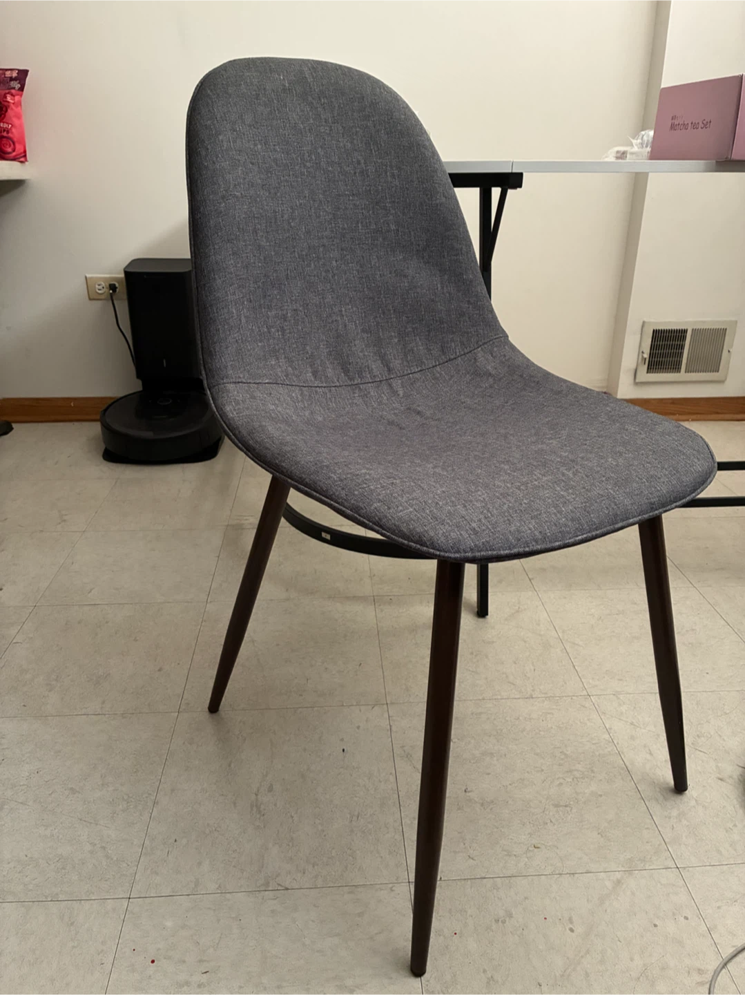 Raina Mid-century Upholstered Dining Chairs (Set of 2) Grey - photo 2