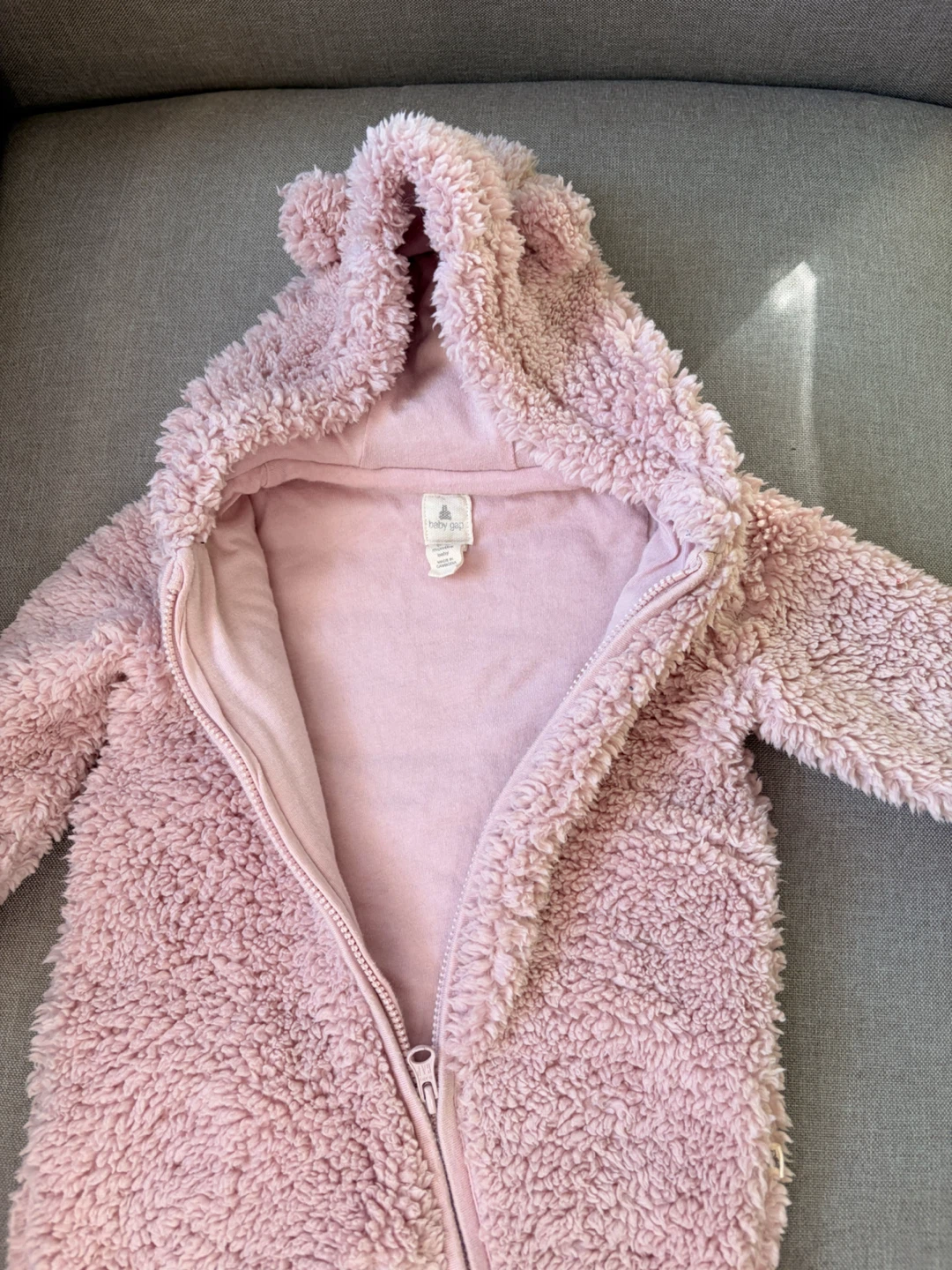 Baby Gap Pink Sherpa One-Piece