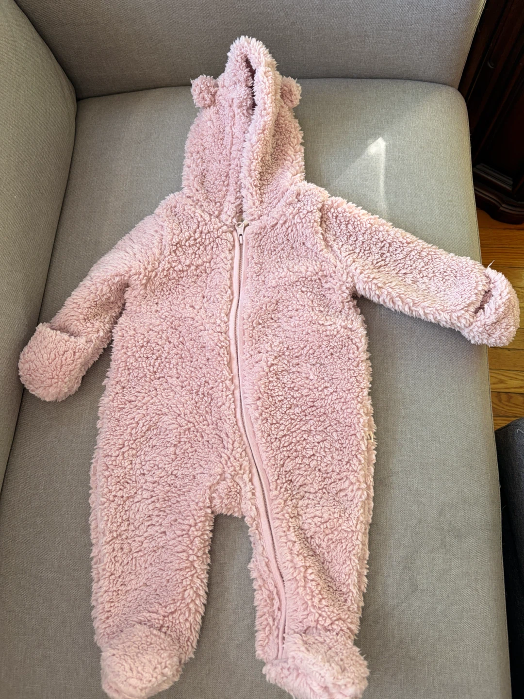 Baby Gap Pink Sherpa One-Piece - photo 2