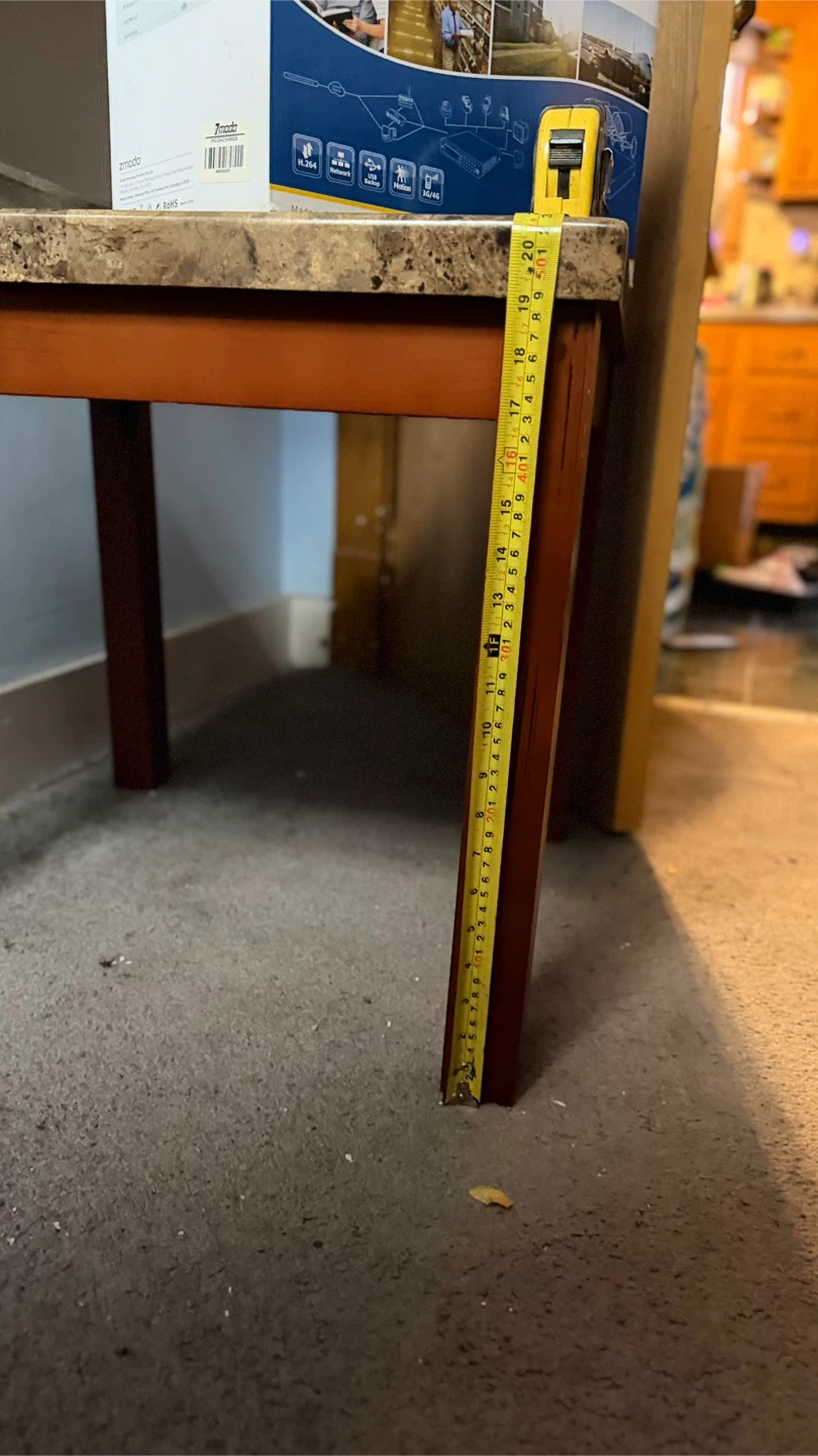 Faux Marble Top Side Table - photo 3