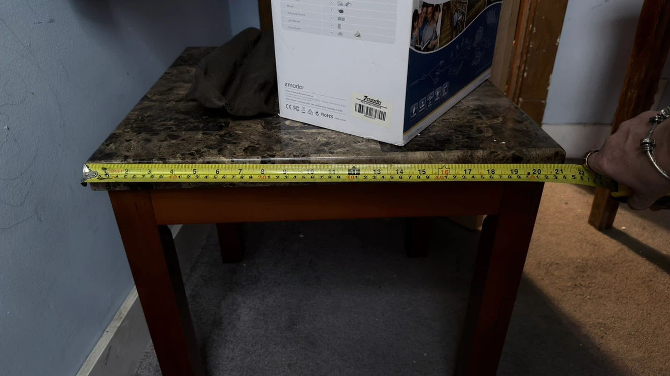 Faux Marble Top Side Table - photo 5