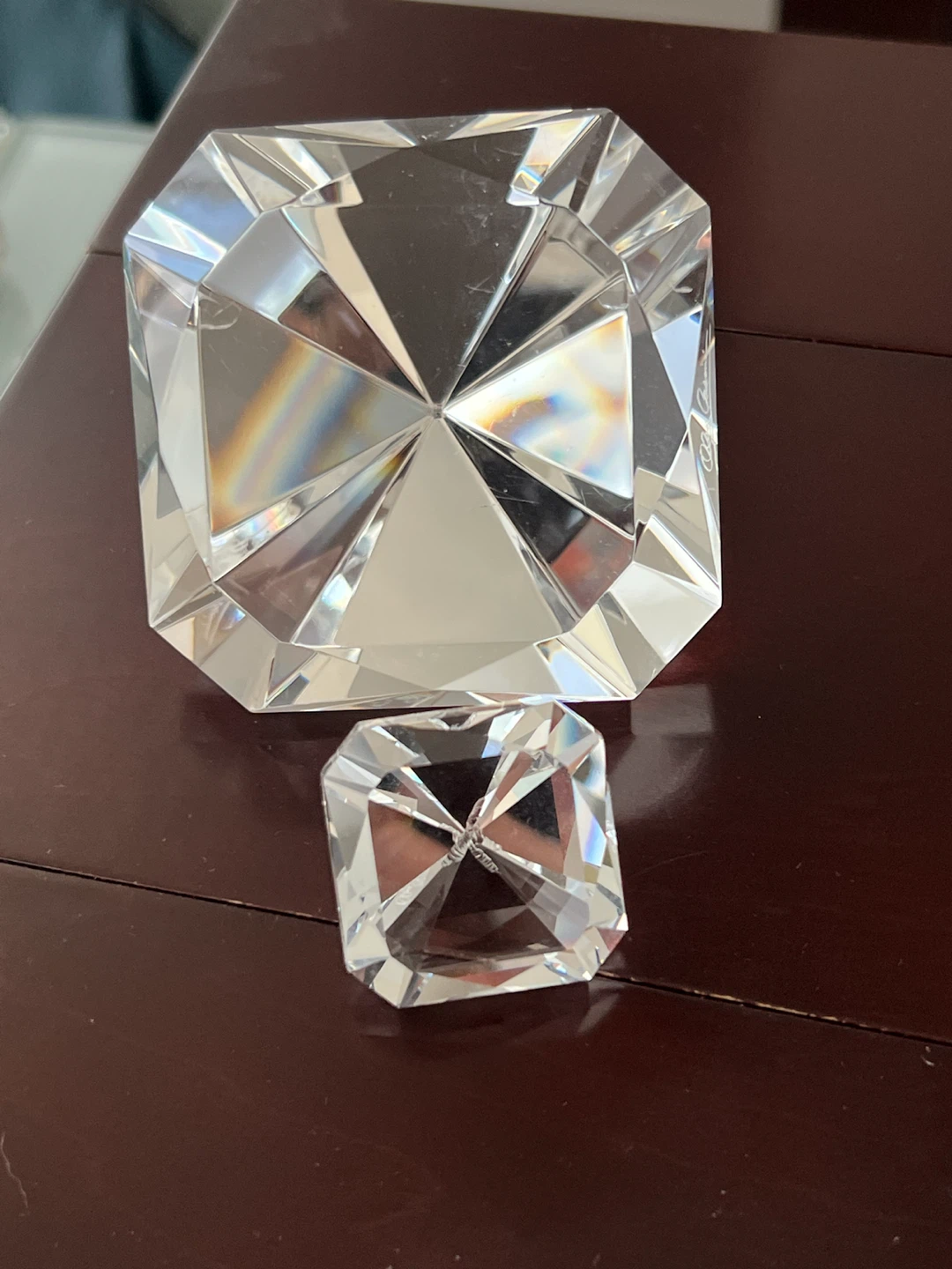Oleg Cassini Crystal Diamond Paperweights - photo 2